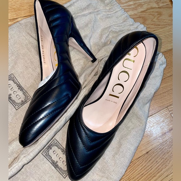 NEW GUCCI Matelasse Leather Pumps - Picture 3 of 9